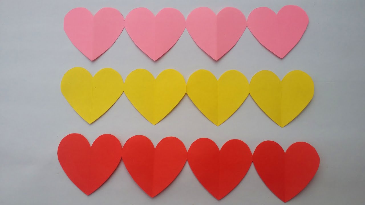 DIY: Paper Heart Chain Making | Home Decoration Ideas | Valentine's Day Crafts | Easy Paper Heart!!