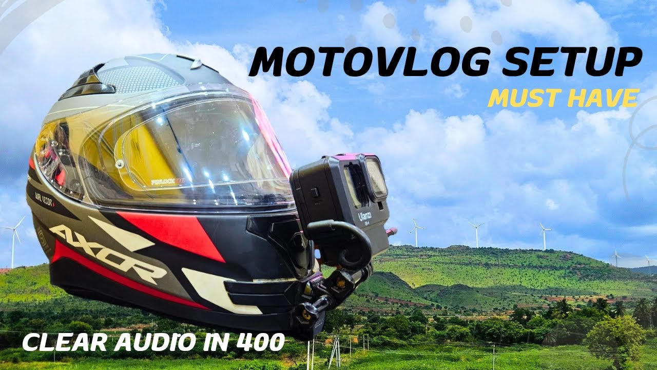 Budget MotoVlog Setup for Beginner | Waterproof & Clear Audio In 400 | Axor Helmet Setup Explained
