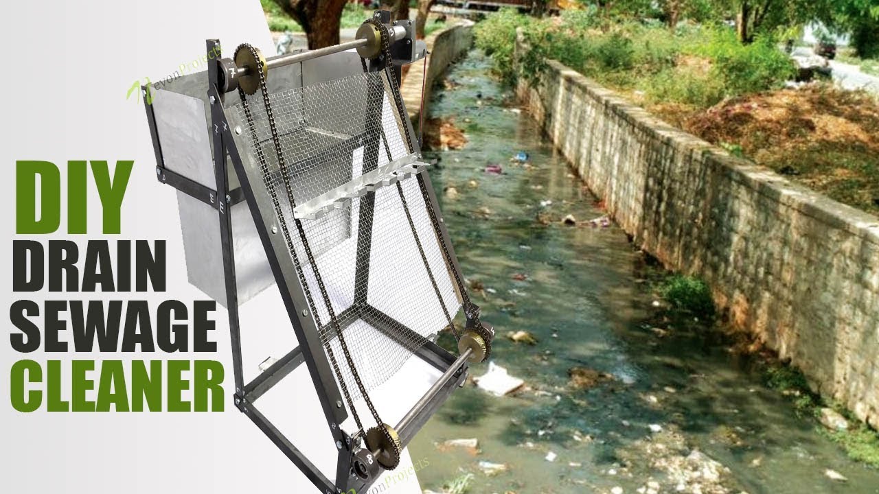 How To Make Automated Drain Sewage Cleaner Project DIY Mechanical Project