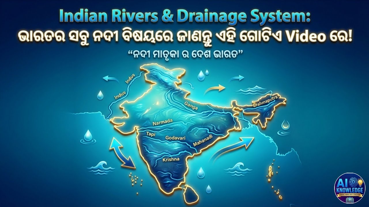 Indian Rivers & Drainage System: ଭାରତର ସବୁ ନଦୀ ବିଷୟରେ ଜାଣନ୍ତୁ ଏହି ଗୋଟିଏ Video ରେ!