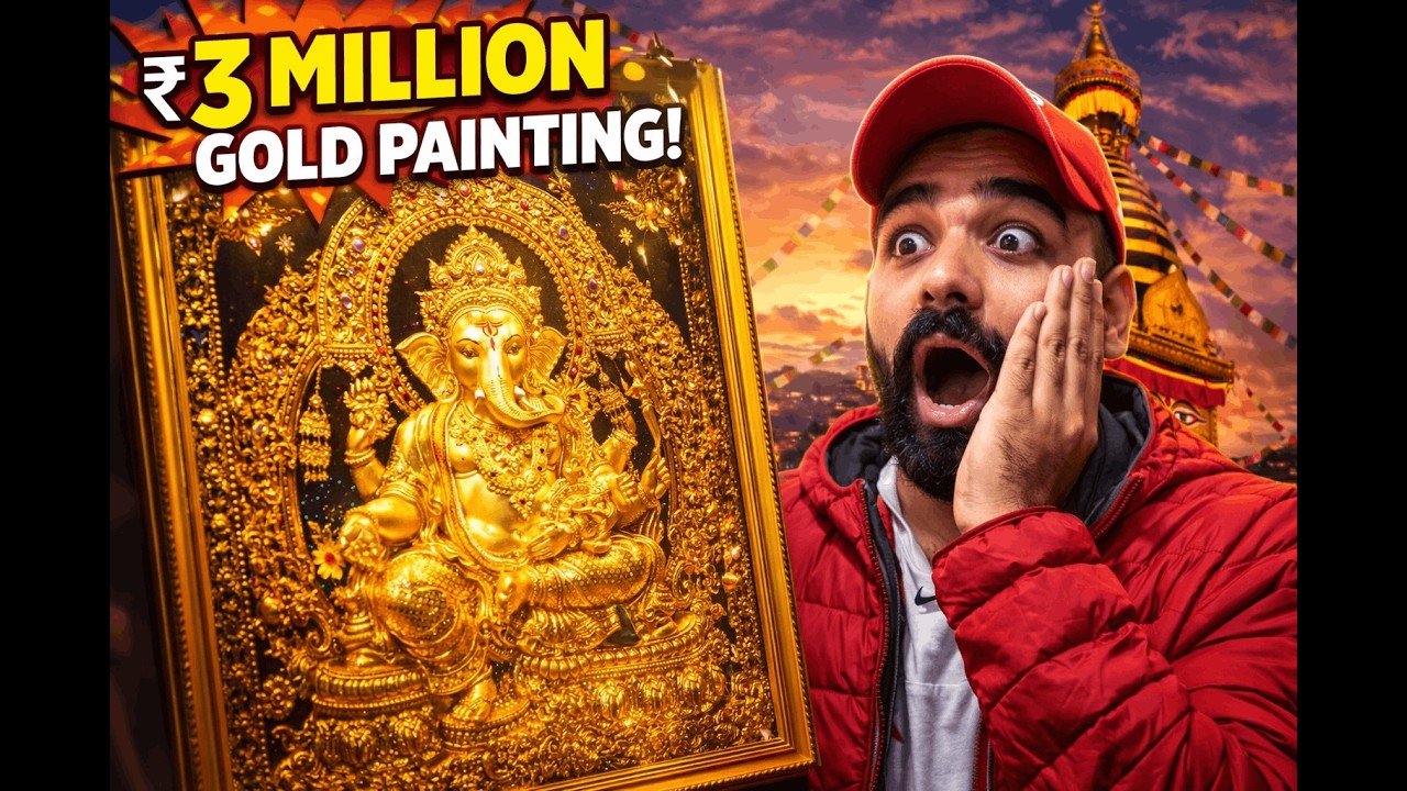 Day 4 - Witnessed INSANE 30 Lakh Rupees Handmad Gold Painting! 😱 Bodh Stupa Temple Tour
