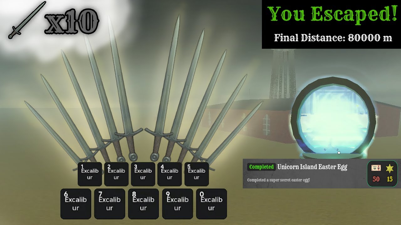 Beating The Game Using 10 Excaliburs (Roblox Dead Rails)