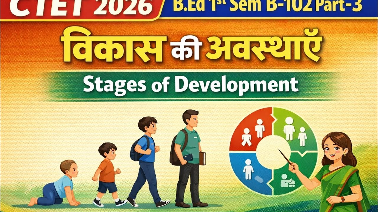 Stages of Development | विकास की अवस्थाएँ | CTET 2026 | B.Ed B-102