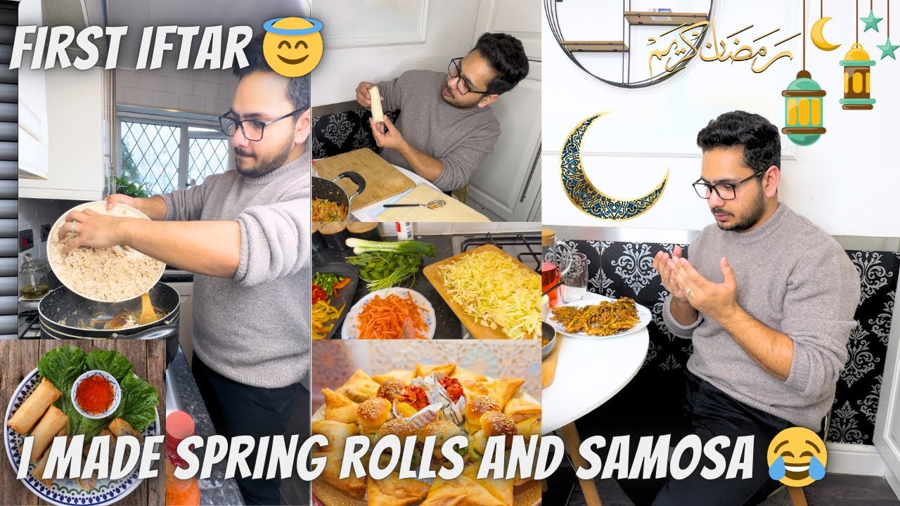Attempting To Make Spring Rolls For The First Time 😂 | Humari Phli Official Iftari Naye Ghr Main 😍 