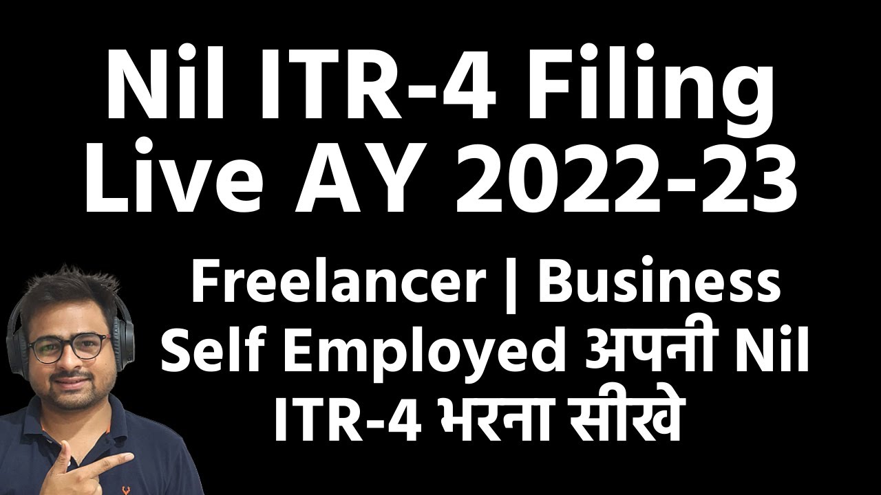 Nil ITR 4 Filing Online | How to File NIL Income Tax Return for Business | Nil ITR 4 Online 2022-23