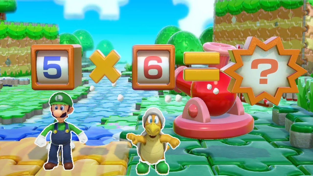 Super Mario Party - Domino Ruins Treasure Hunt -  Team Luigi vs Team Hammer Bro (Master CPU)