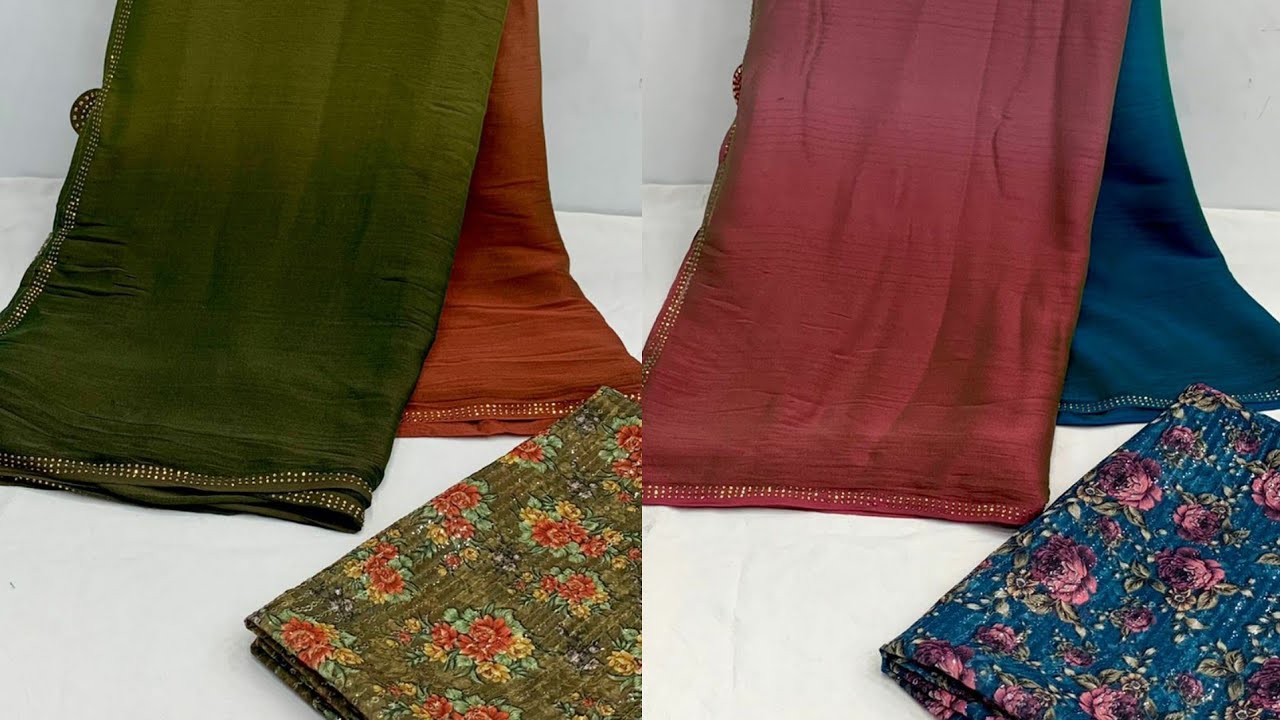 3D velvet chiffon saree with digital print sequence blouse #shivanisboutique #chiffonsarees #sarees