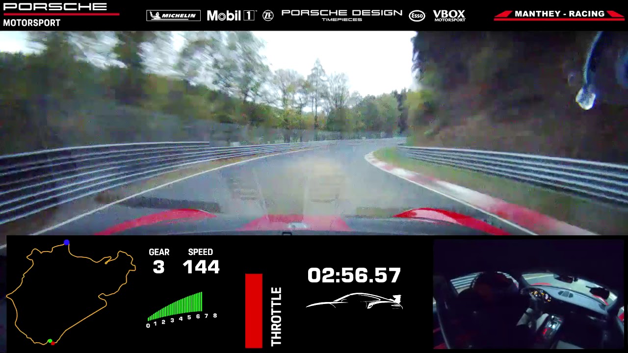 ニュル北コースでロードカー最速6'40.3を記録したポルシェ911 GT2 RS MRのオンボード映像
