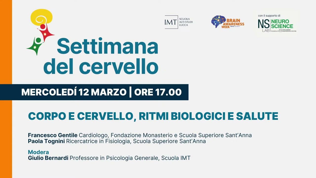 Settimana del Cervello 2025 - Corpo e cervello, ritmi biologici e salute