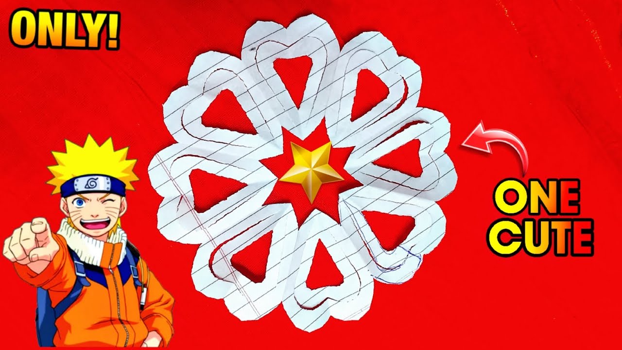 Pepar Sunflower Cutting For 🎄| Just One Cute | pepar Sunflower Oargami