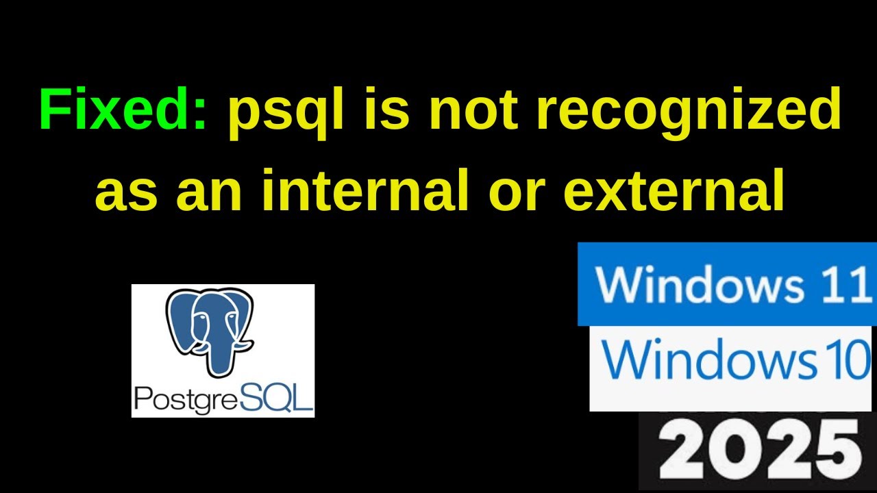 ИСПРАВЛЕНО! 🔥 PostgreSQL &laquo;psql&raquo; не распознаётся в Windows 11/10 &mdash; простое решение! | 2025