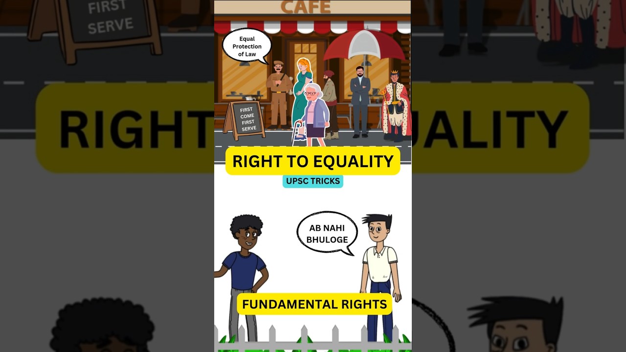 Easy trick for Equality Before Law and Equal Protection of Laws | Right to Equality #shorts #upsc