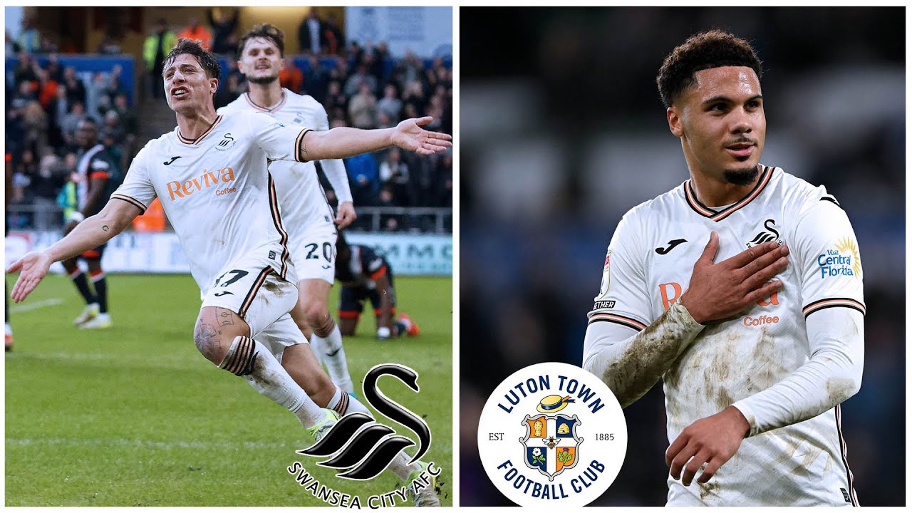 INJURY TIME WINNER! Swansea City 2-1 Luton town| Peart-Harris 91st Minute goal.