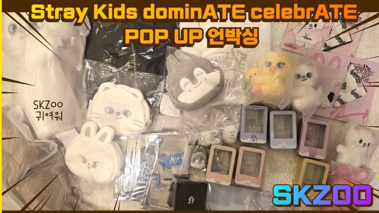 Stray Kids  dominATE celebrATE Pop UP 지갑은 비었지만 마음은 가득하다 🥹  대량 언박싱💥