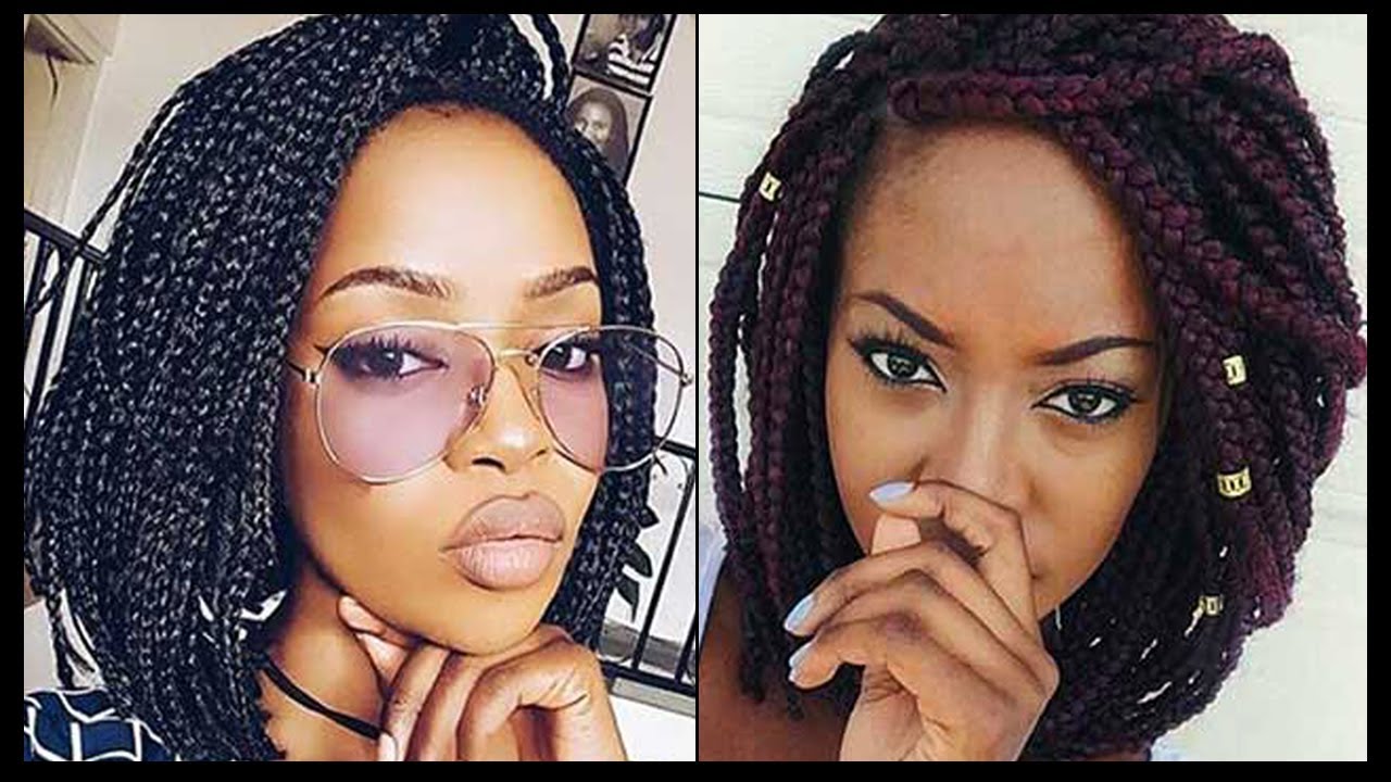 SHORT BOX BRAIDS HAIRSTYLES FOR BLACK WOMEN || BOX BRAIDS SHORT HAIR | BOX BRAIDS STYLES 2018