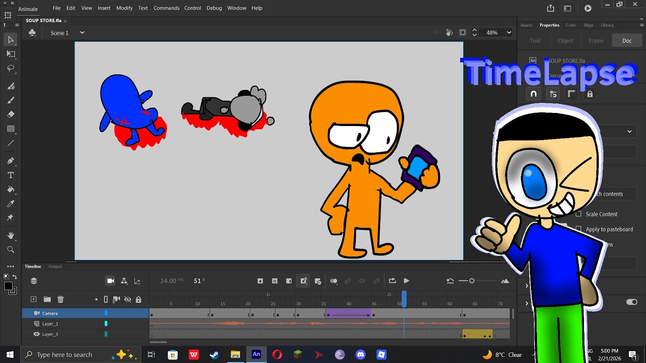 TimeLapse of me working on ˝SOUP STORE˝