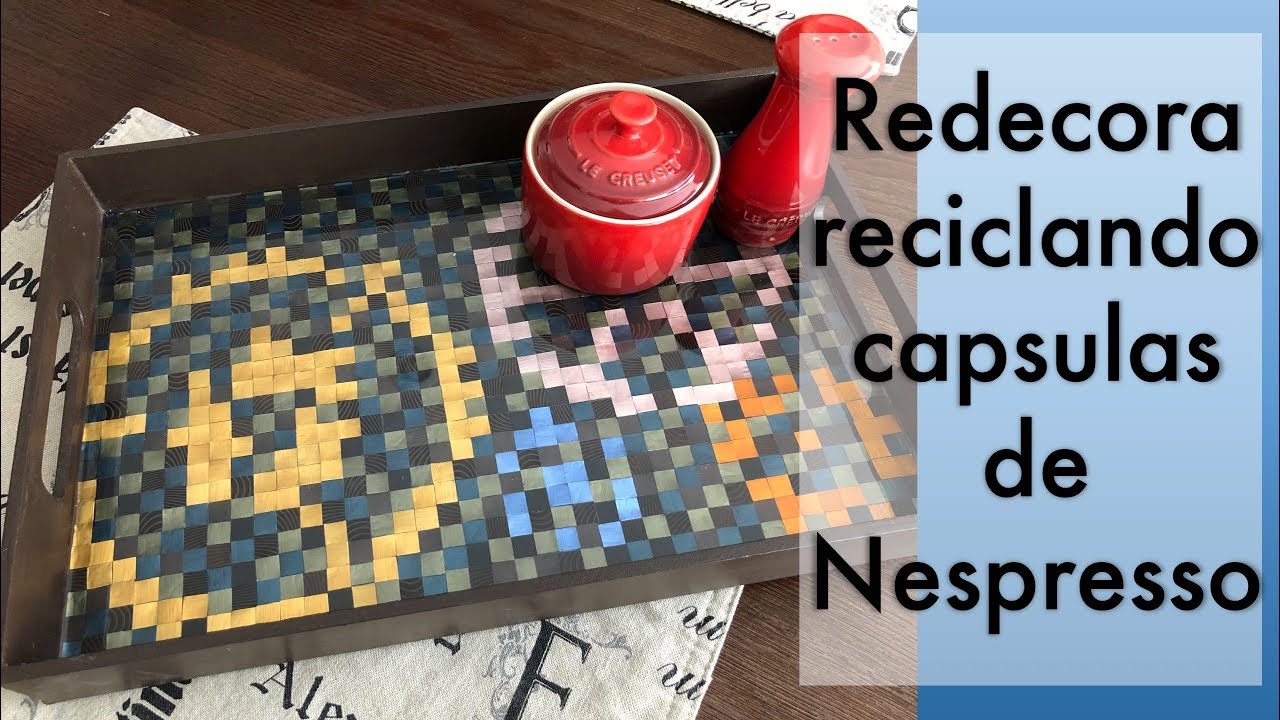 Decorando una charola de servicio con Cápsulas de NESPRESSO