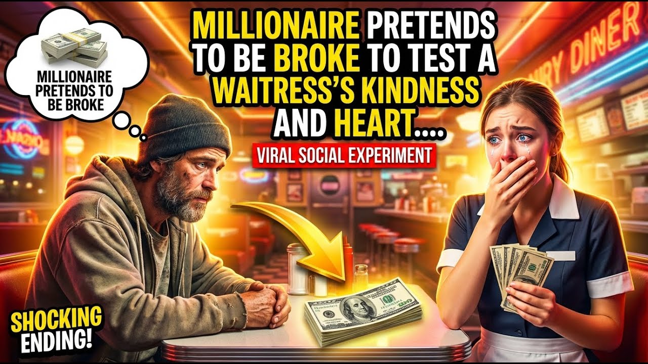 Millionaire Pretends to Be Broke to Test a Waitress's Kindness and Heart