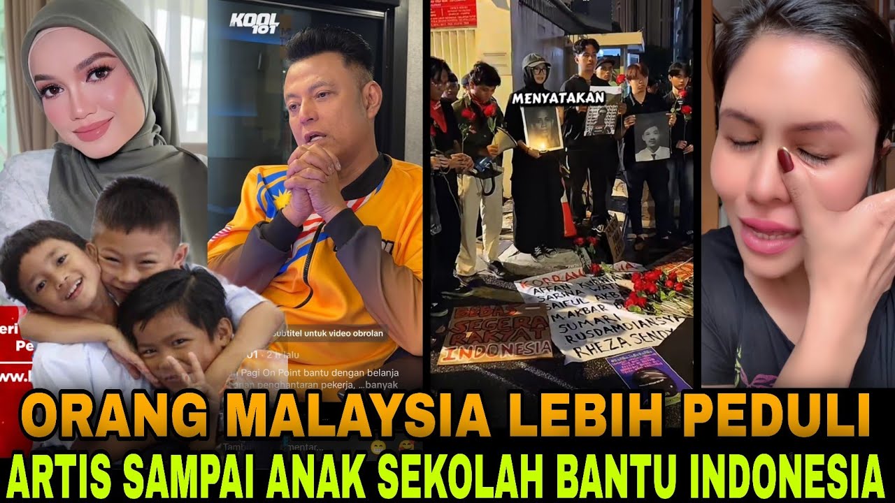 ARTIS SAMPAI ANAK SEKOLAH MALAYSIA BANTU INDONESIA⁉️ RAMAI TERHARU SEBAK