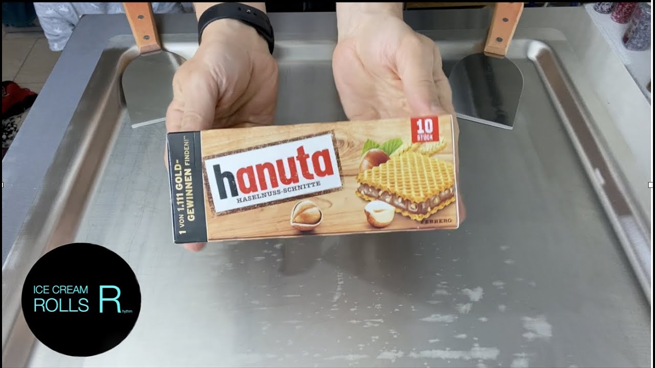 How to make Fried Ice Cream Rolls with Hanuta | Rezept Wie mache ich Ice cream rolls mit Hanuta
