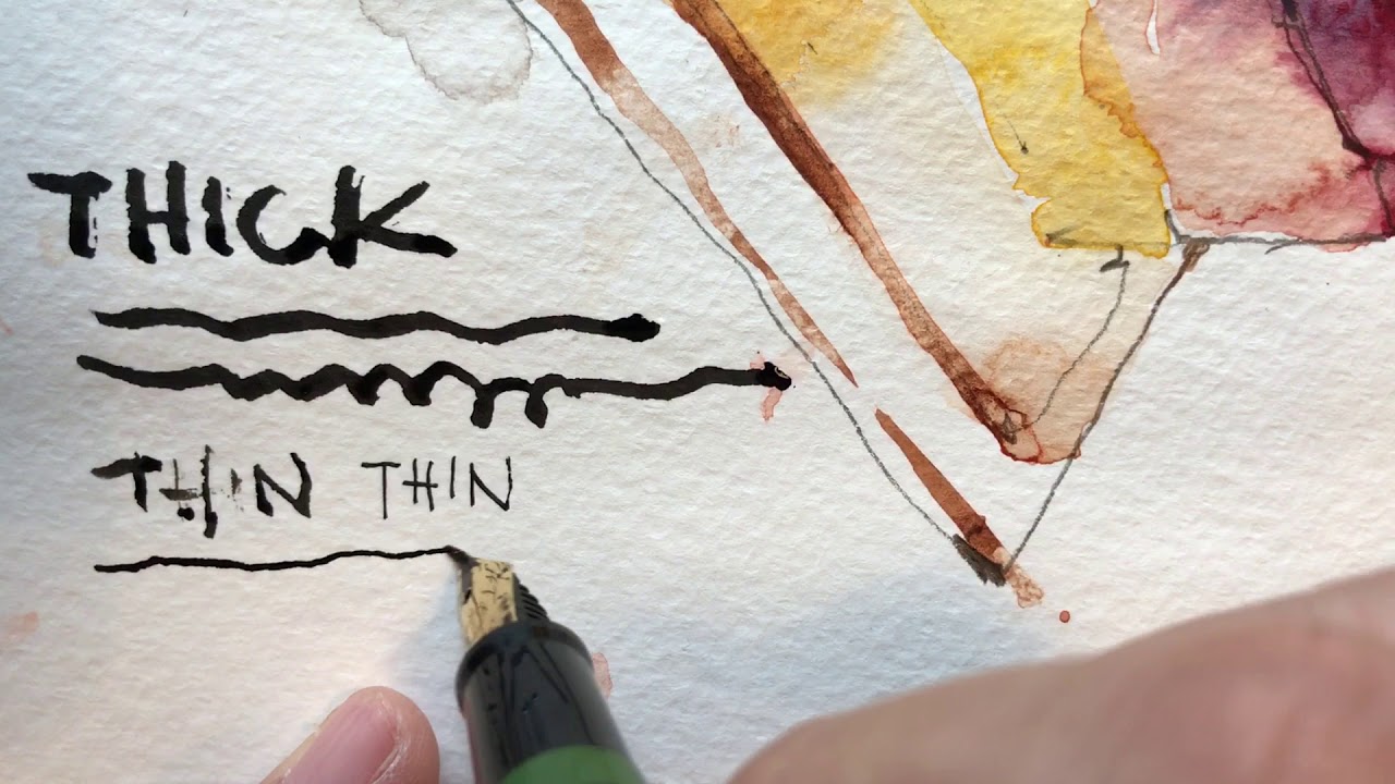Sketching with Sailor Fude Bent Nib Pen by Paul Wang