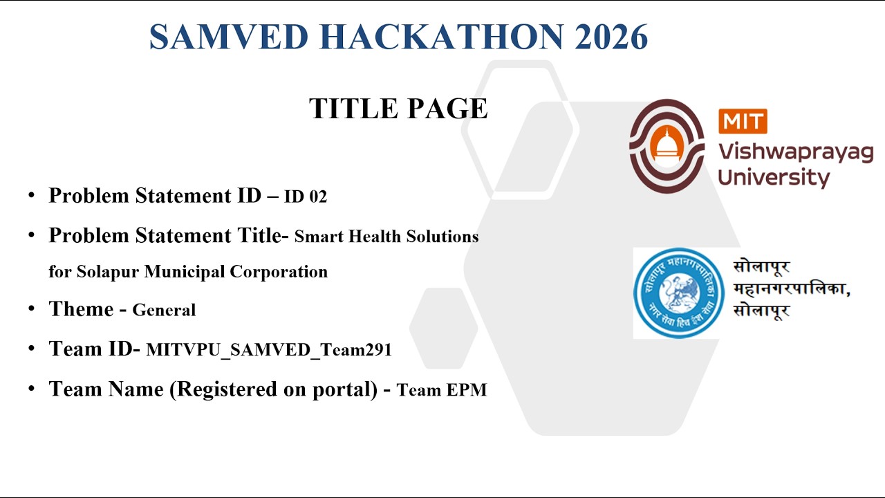 Heavenly Solapur Health Connect - MITVPU_SAMVED_Team291 Video Submission
