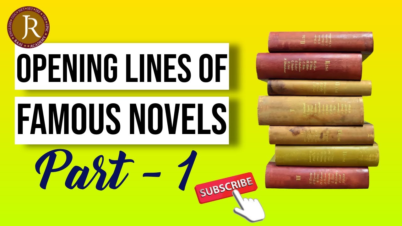 Famous First Lines of Novels - Part 1-English Literature l UGC -NET, JRF l ALL SET, TRB l CUET Exams