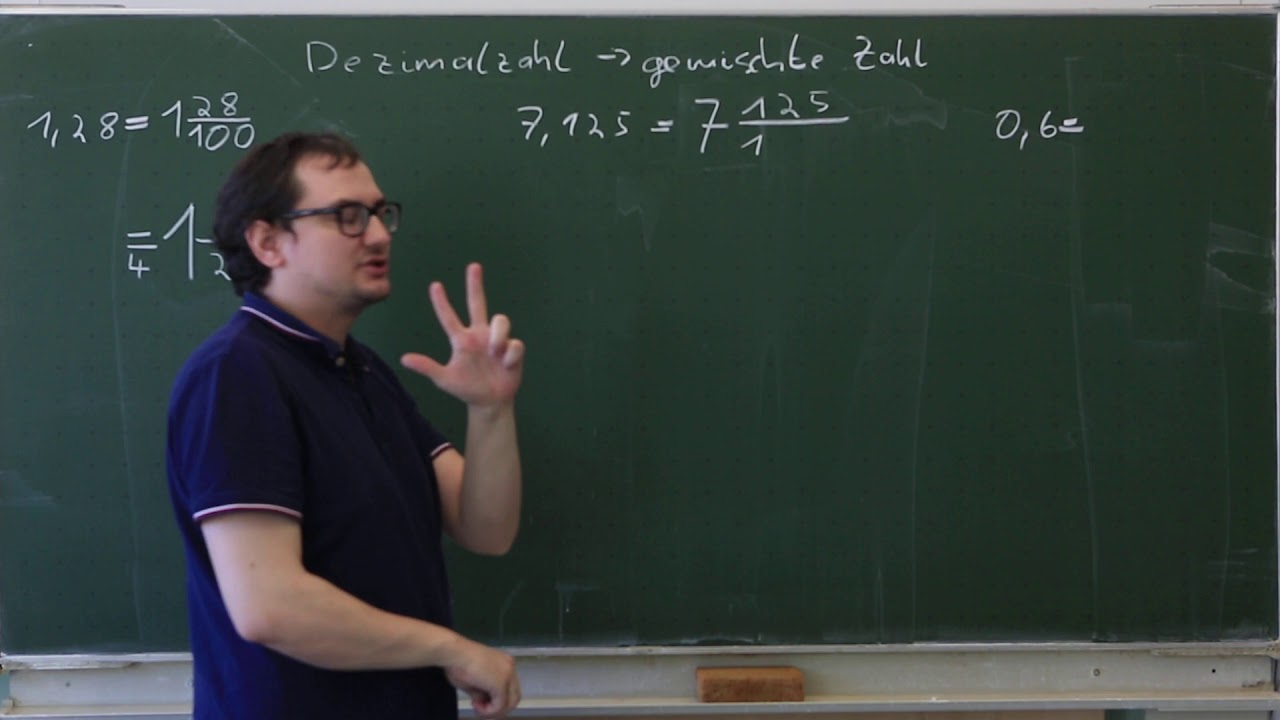 Dezimalzahl - gemischte Zahl