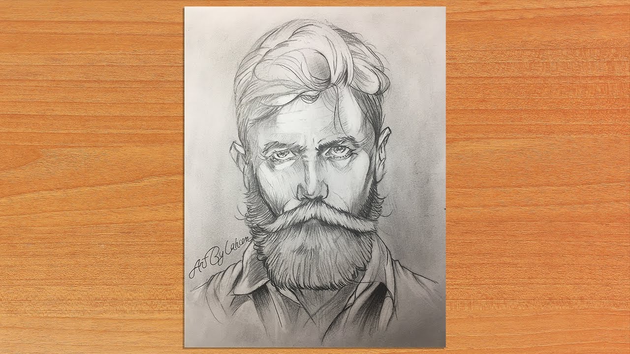 Draw a man's face with a pencil easily || Sketch for beginners