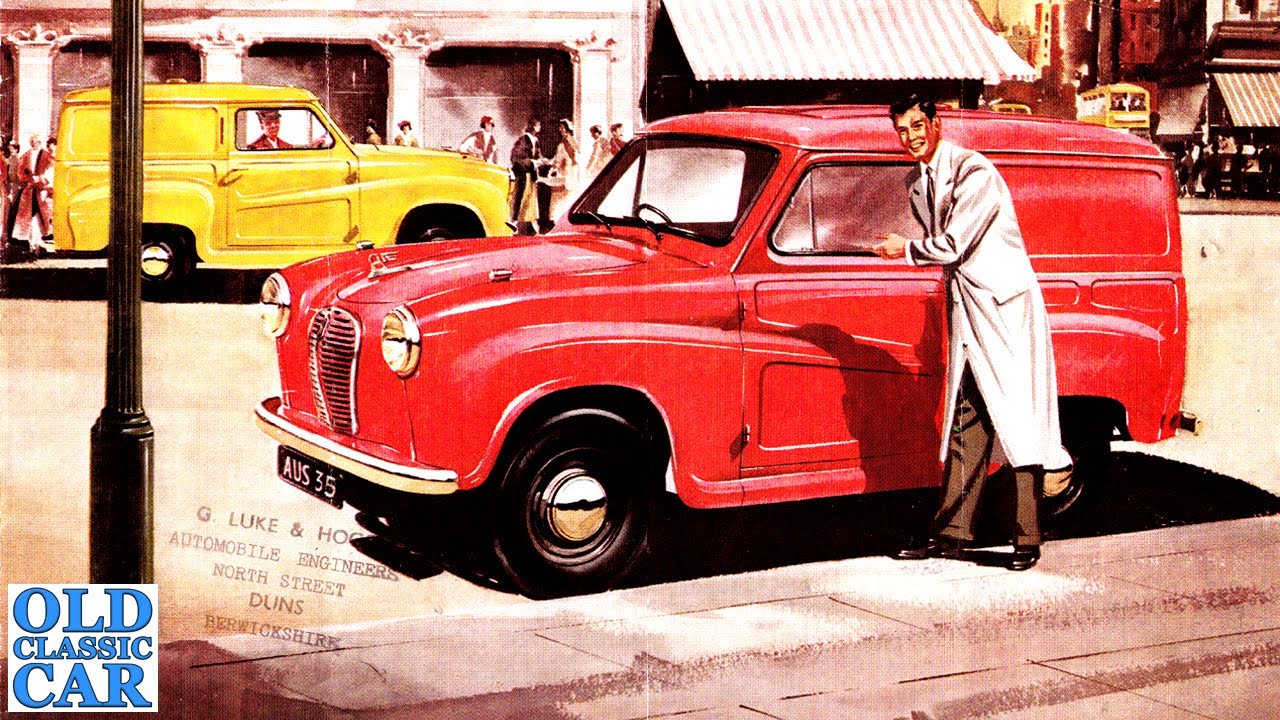 A 1956 Austin A35 van brochure review, inc differences between AV5, AV6 & A-AV8 types