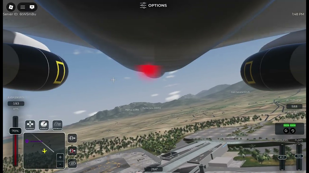 National Geographic Boeing 757 from Lanarca to Paphos in Project Flight.