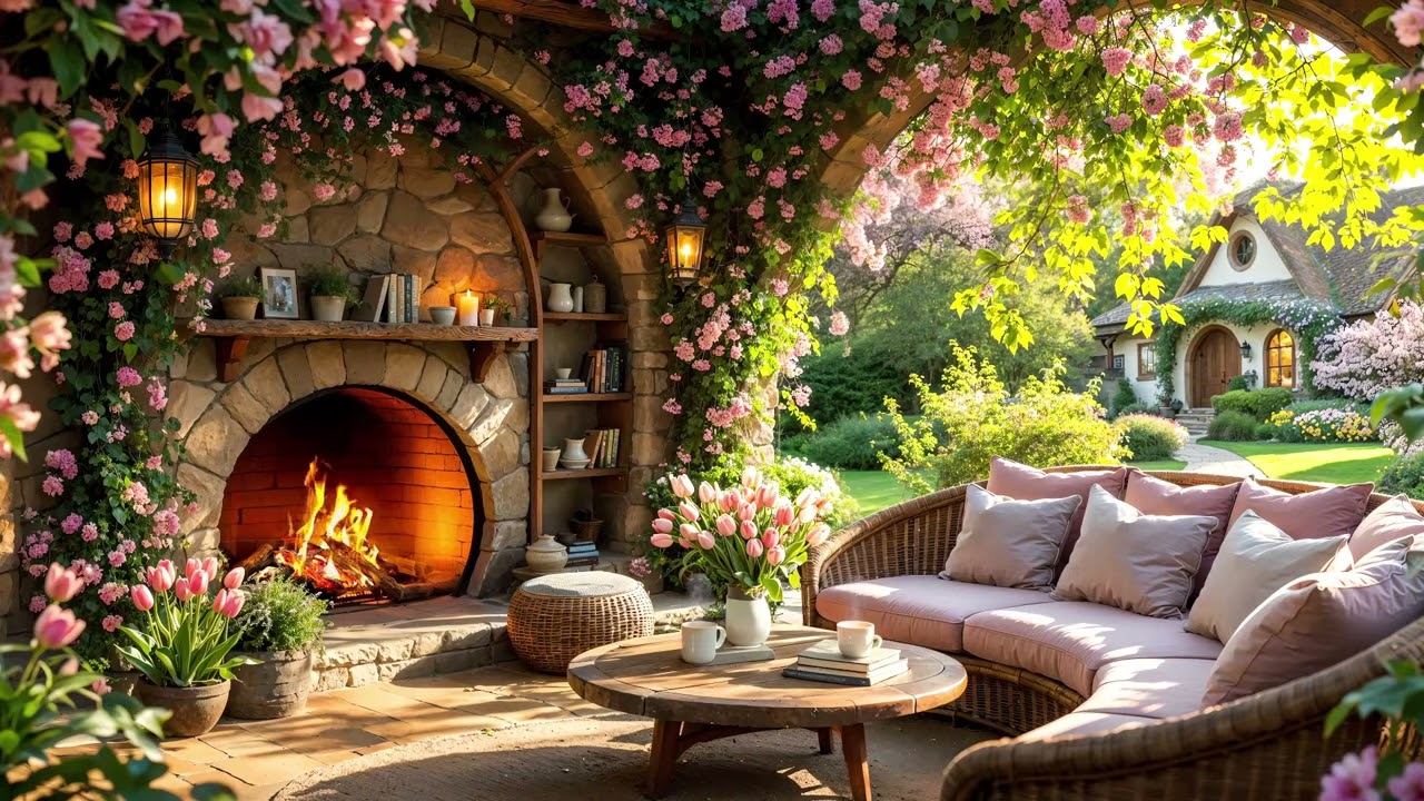 Spring in the Enchanted Village 🌸 | Peaceful Ambience in a Cozy Fairytale World