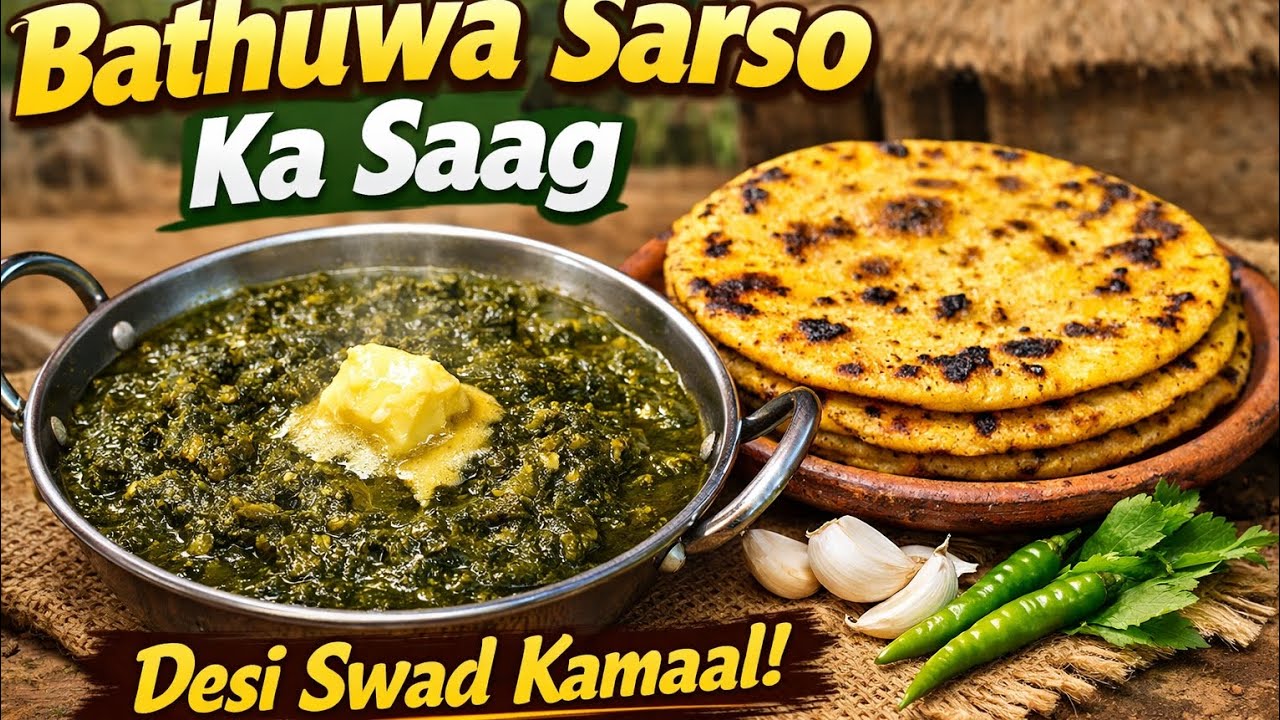 Gaon Style Bathuwa Sarso Ka Saag 😍 | Desi Swad Jo Dil Jeet Le | Winter Special Saag Recipe