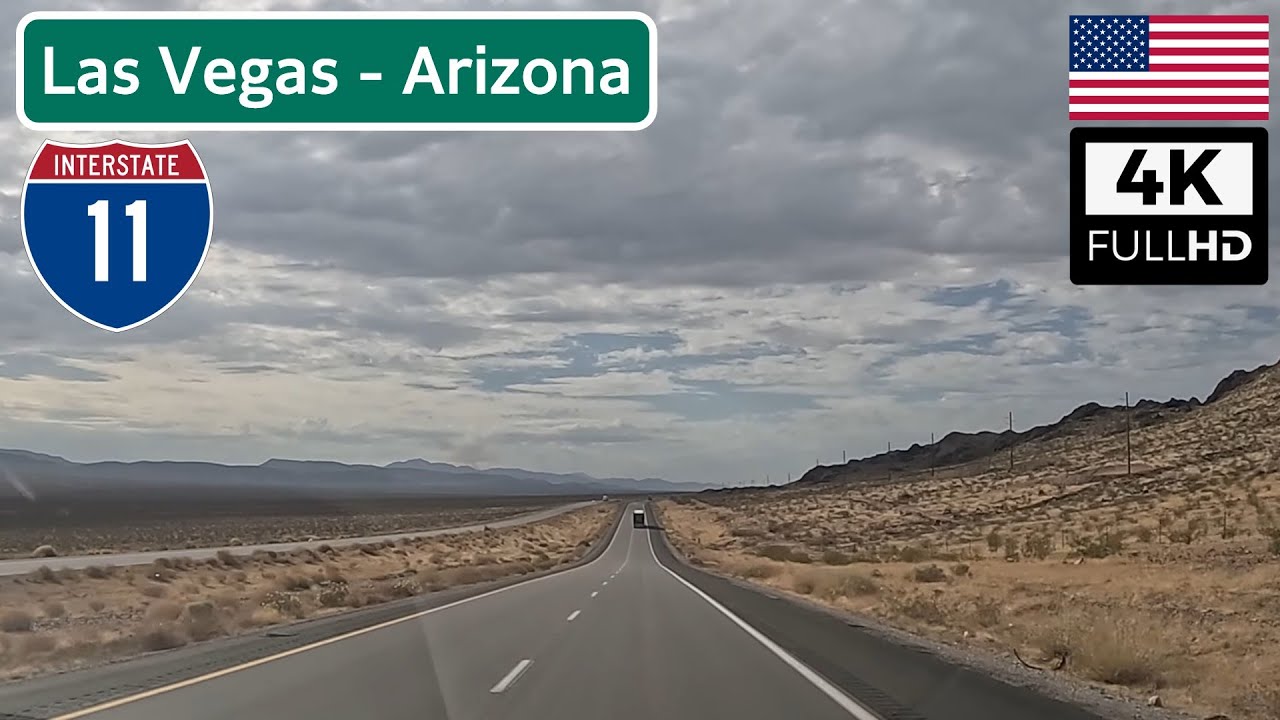 Las Vegas to Arizona Highway Drive (I-11 & US 93), USA | 4K ASMR Scenic Drive