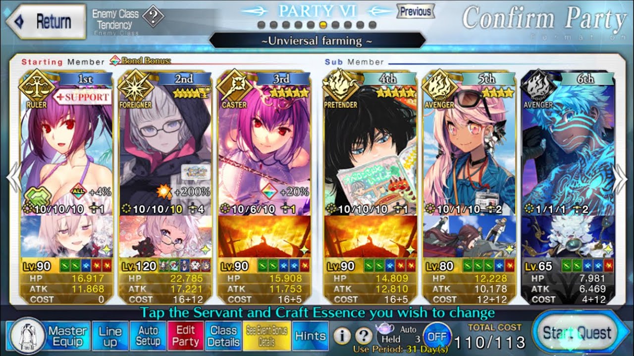 Fgo Na Wandjina World Tour Challenge Quest Jacques de Molay 3T