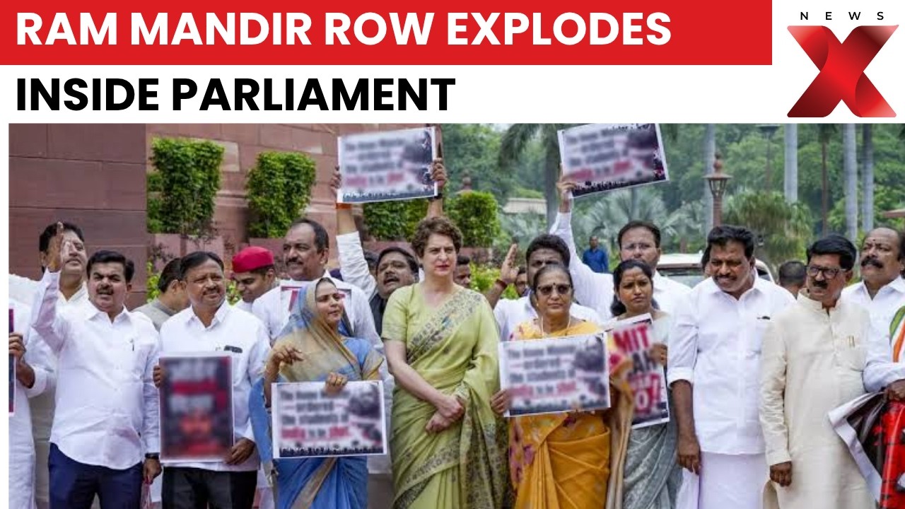 Ram Mandir Donation Row Triggers Opposition Protest Led By Priyanka Gandhi In Parliament | NewsX