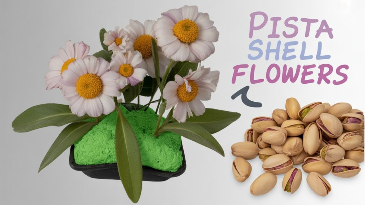 Pista Shell Flowers The REAL Secret to Beautiful Arrangements // Reuse ideas // Best out of waste