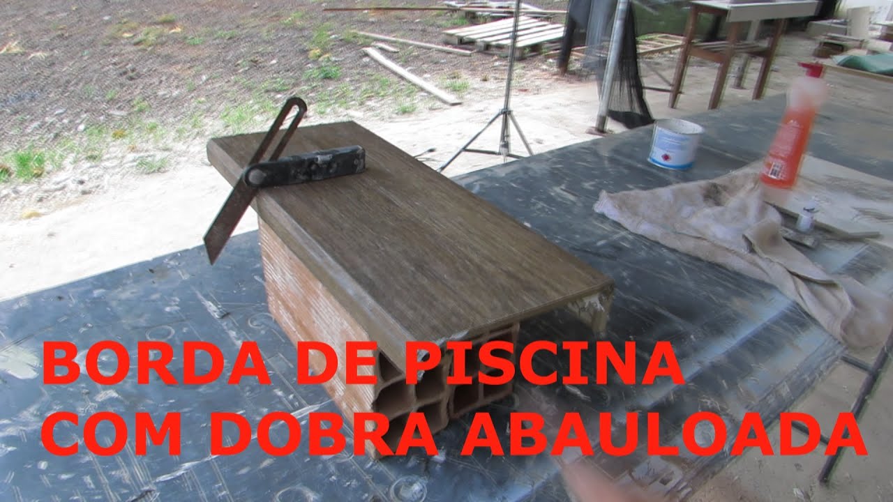 BORDA DE PISCINA EM PORCELANATO COM CANTO ABAULOADO
