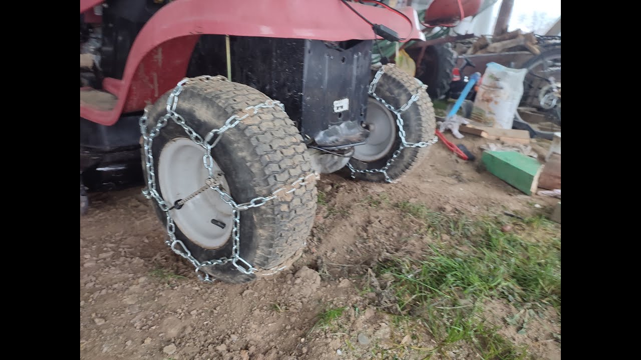 Łańcuchy śniegowe do kosiarki, traktorka, quada / Snow chains for lawnmowers, tractors, quads