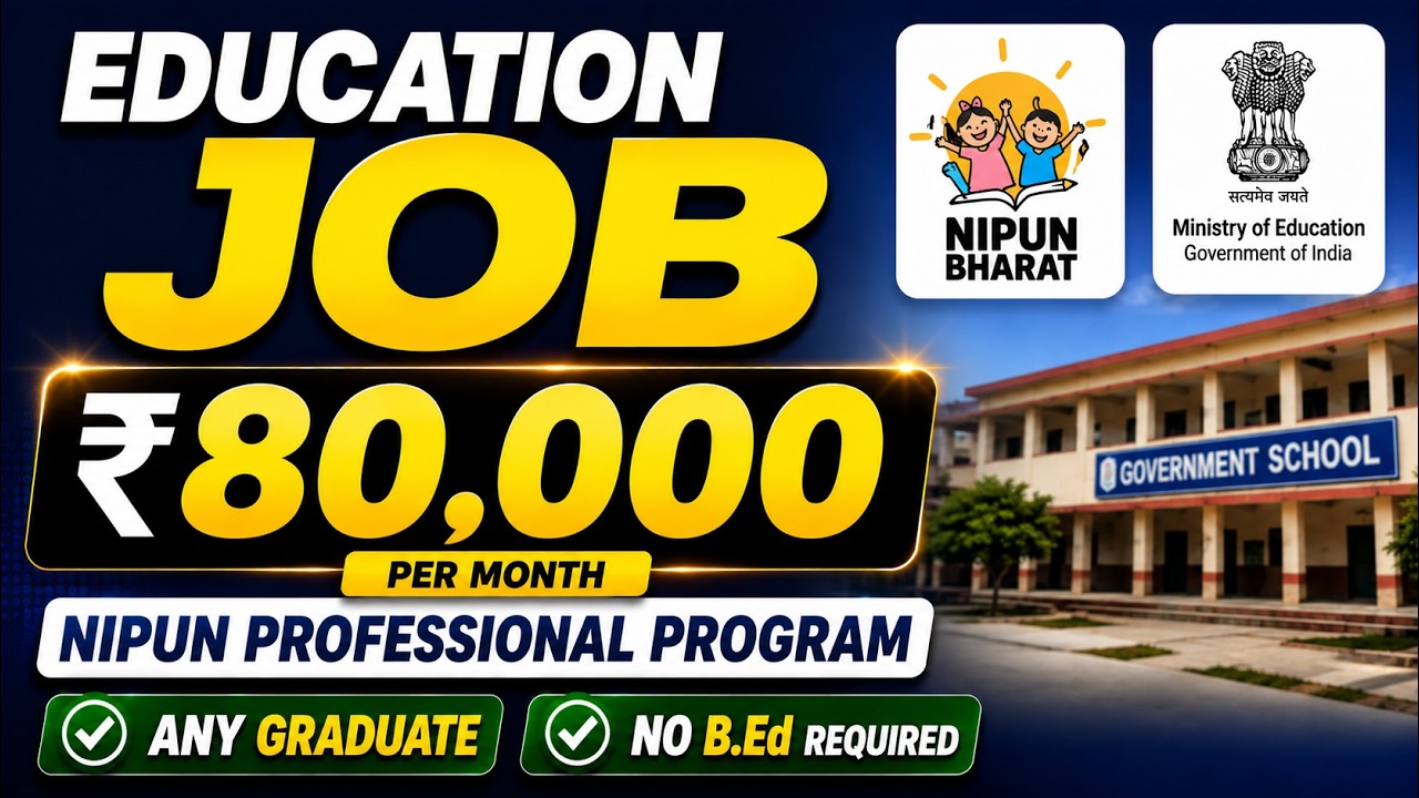 Govt Education Vacancy 2026 | Without B.Ed | Any Graduate | Salary | Apply Process | Full Details