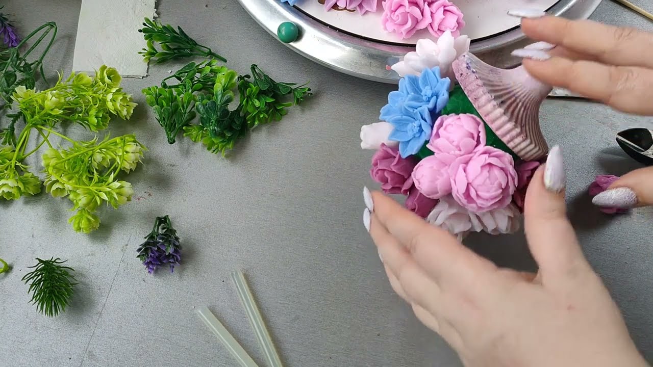 Букет в шкатулке.Мыло ручной работы.