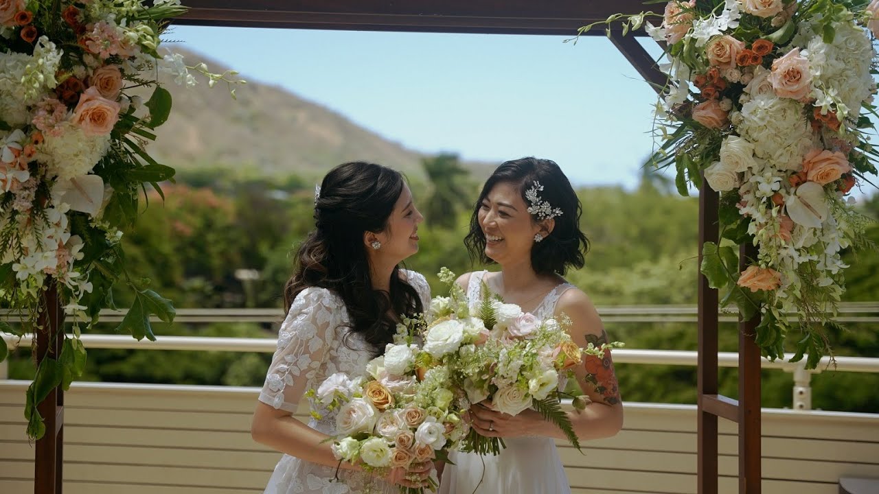 Amber & Cristina | Queen Kapiolani Hotel wedding Oahu, Hawaii