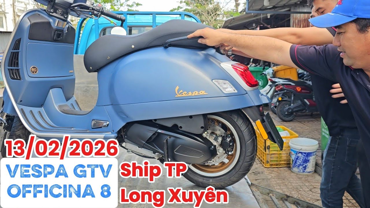 VESPA GTV OFFICINA 8 Nổ Máy ship TP Long Xuyên 12/02/2026. Khải Phạm #vespa #300 #gtv #office #2026 