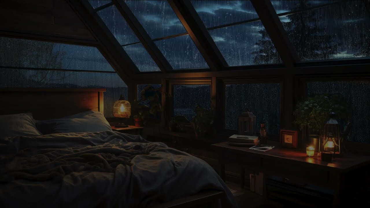 Gentle Night Rain Outside the Window | Fall Asleep Fast and Wake Up Refreshed