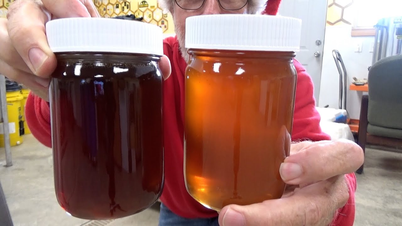 Getting honey ready to sell.