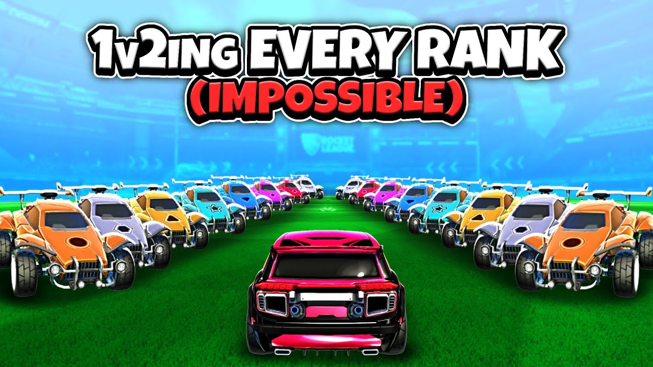 Я попробовал сыграть 1 на 2 на каждом ранге в Rocket League… (НЕВОЗМОЖНО)