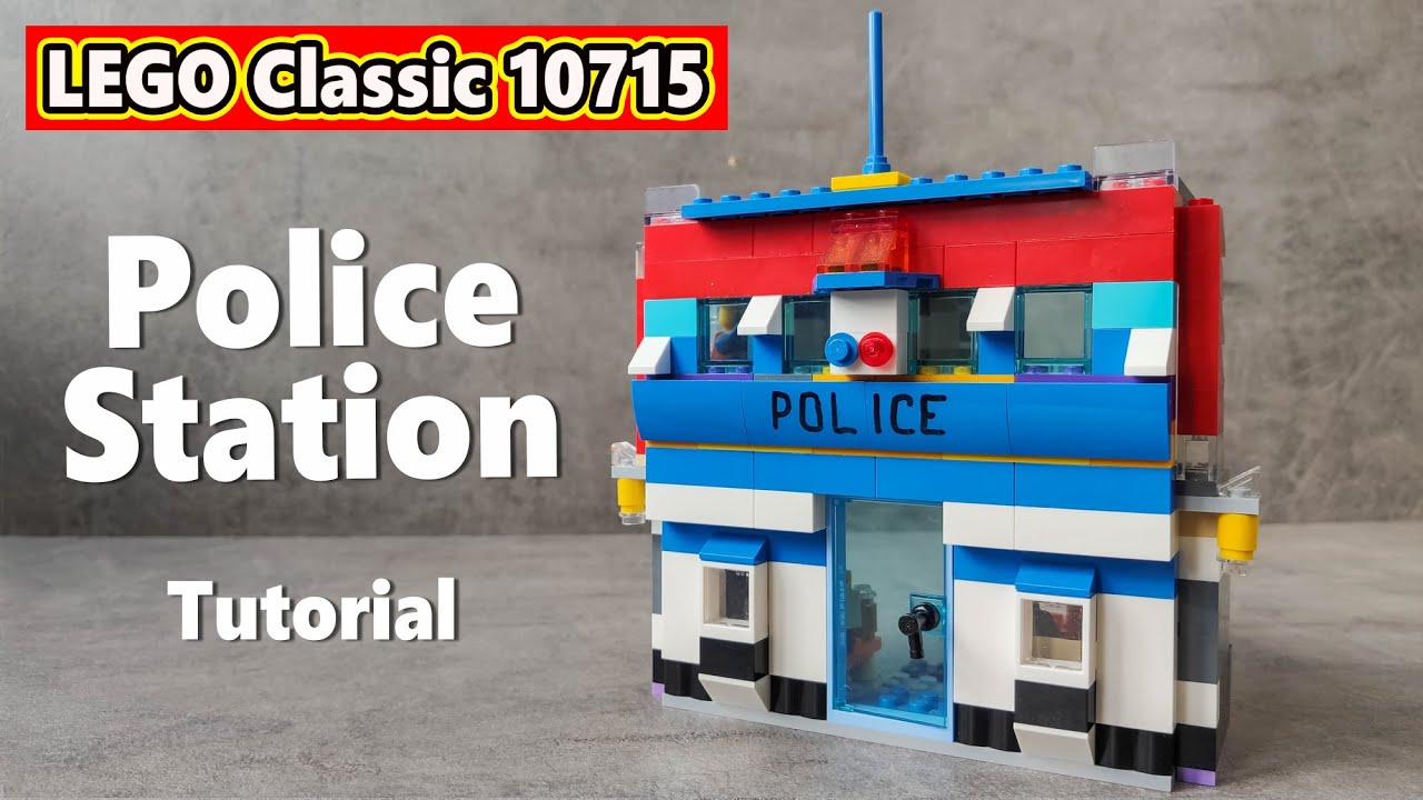 Lego Tutorial POLICE STATION (moc) | LEGO Classic 10715