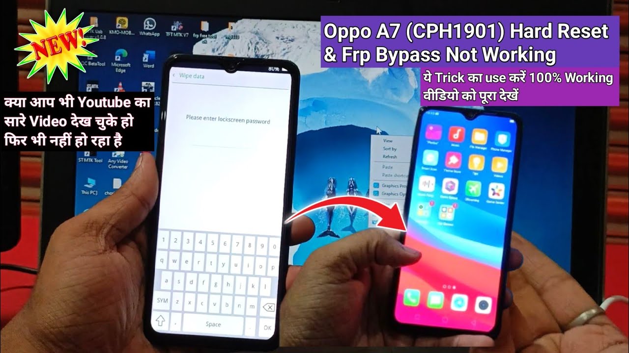 Oppo A7 CPH1901 Hard Reset & Frp Bypass Not Working 2025 New Trick |  Lock Kaise Tode