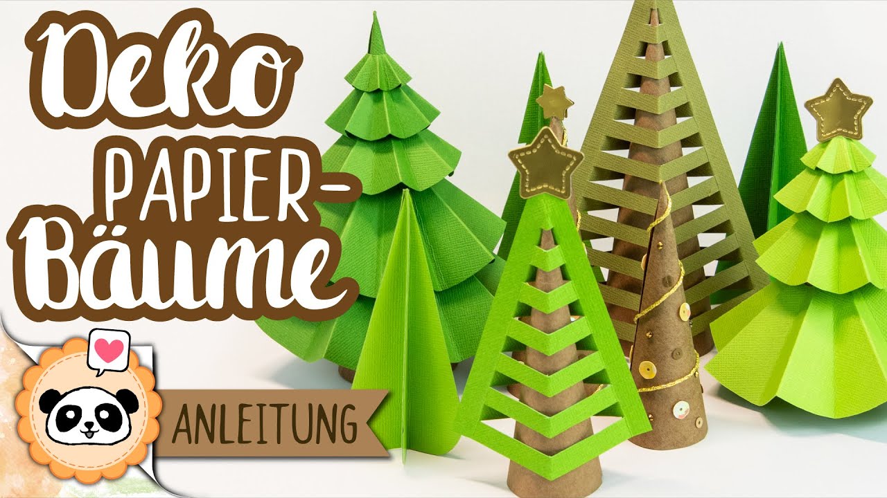 DIY Tannenbäume aus Papier 🎄 WEIHNACHTSDEKO 🎄 | Tutorial in DEUTSCH
