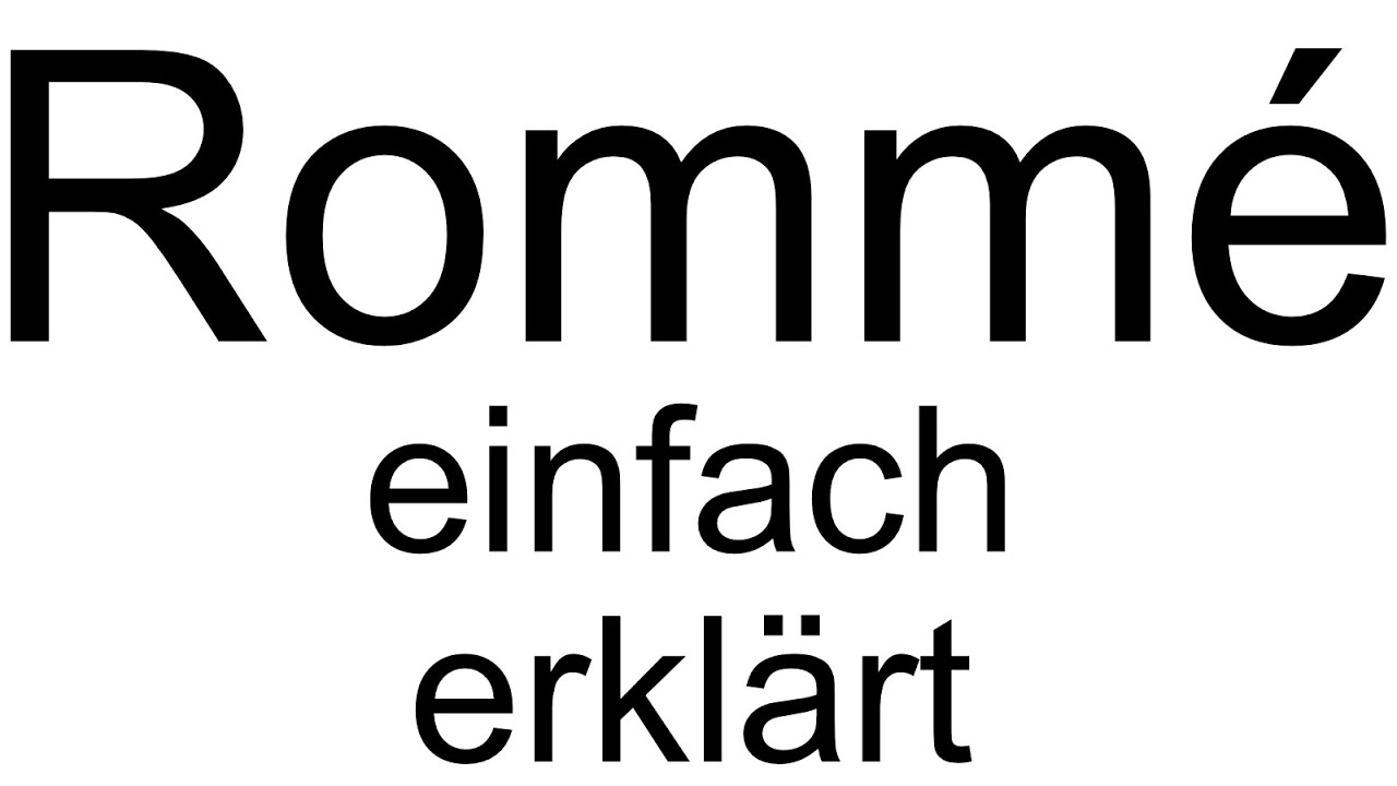 Romm&eacute; einfach erkl&auml;rt - Kartenspiel - Spielanleitung Deutsch